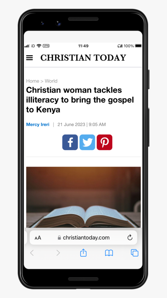 Christian Today article screenshot.