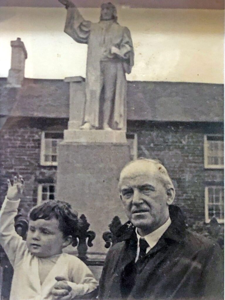 Christopher Catherwood as a young child with Dr Martyn Lloyd-Jones