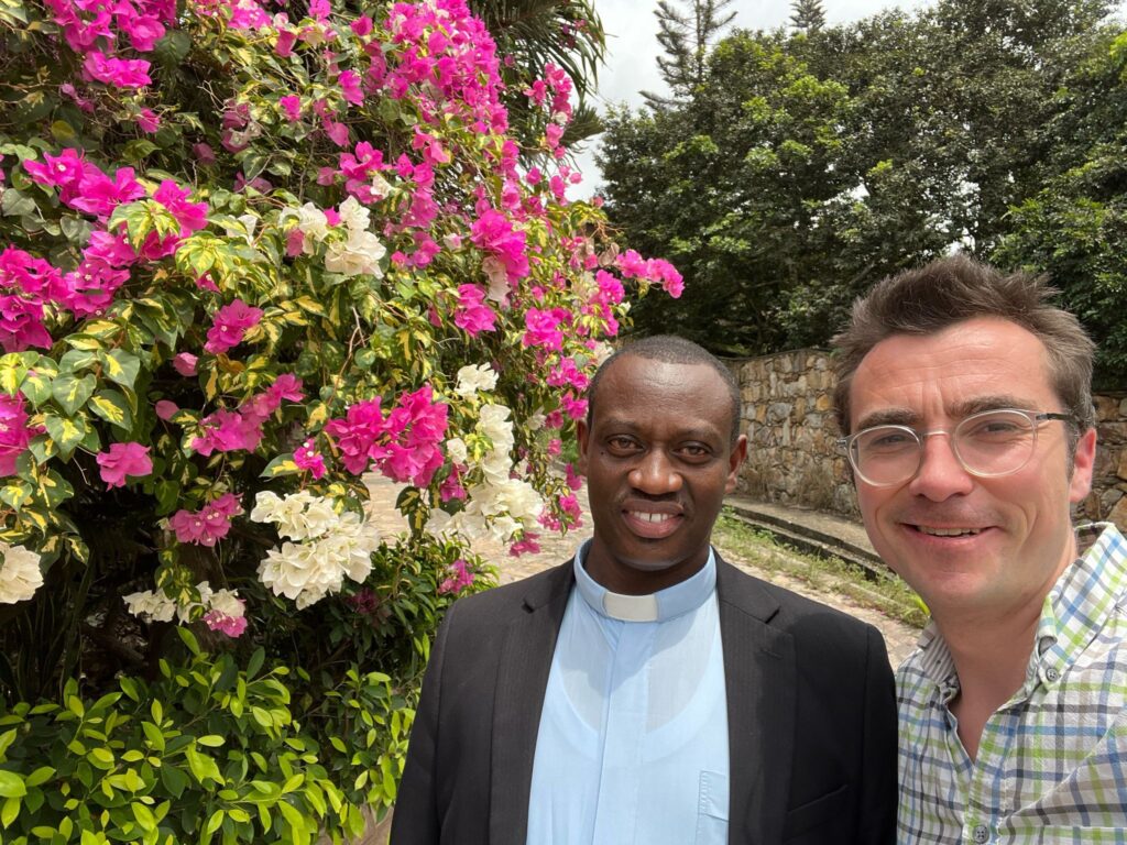 Ed Veal and Bishop Bernard Ntahoturi.