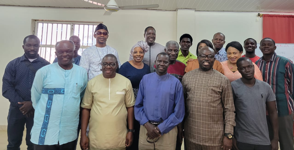 Femi Adeleye with preachers in Gambia